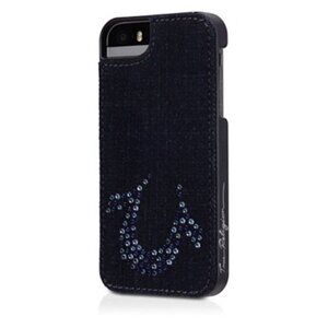 TRUE RELIGION JEANS IPHONE 5 5S CASEY SNAP-ON SWAROVSKI ELEMENTS PREMIUM DENIM